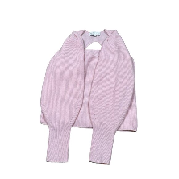 EUC Design History Women's Sz M Sweetheart Cashmere Sweater in Light Pink - Picture 4 of 12